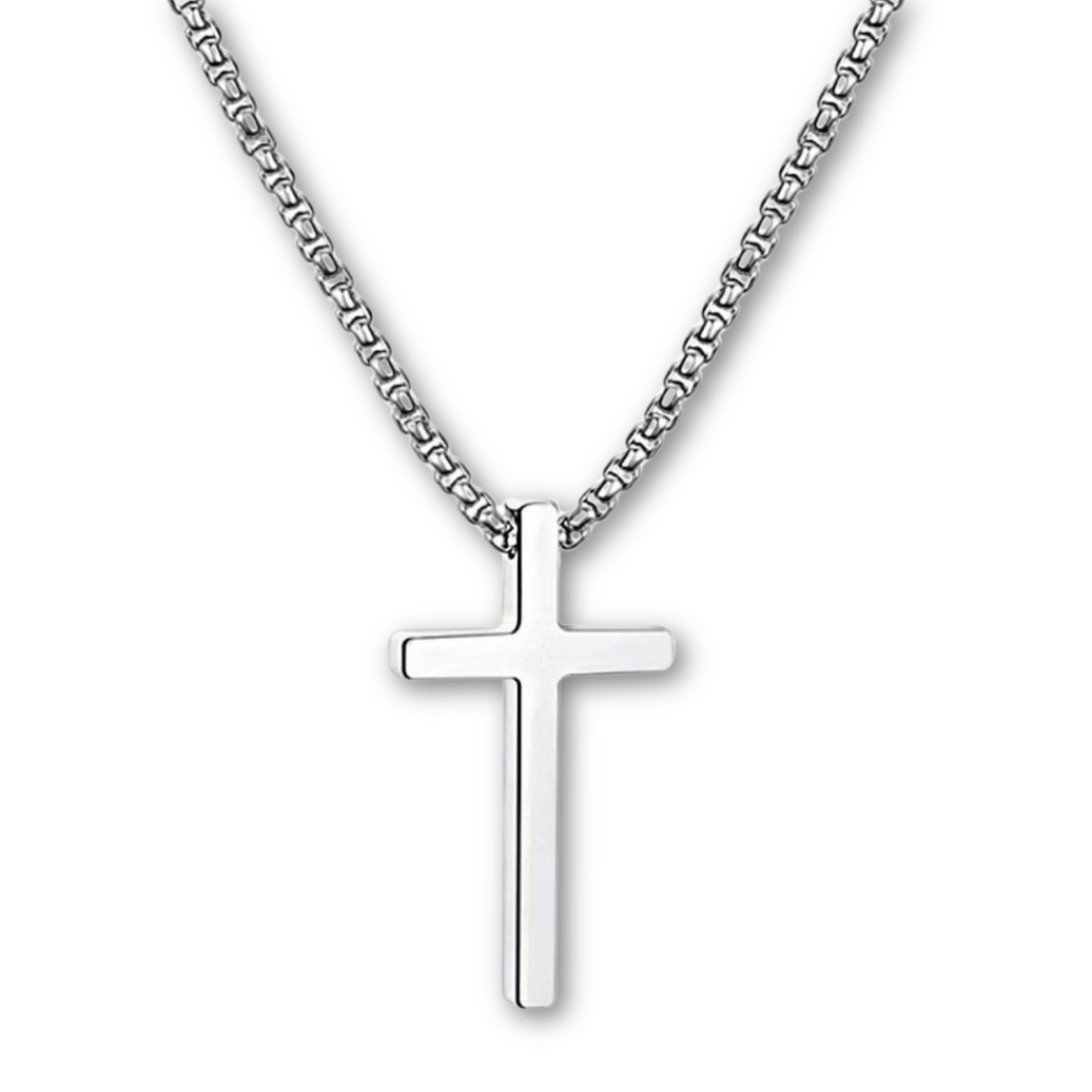 Silver “Crucified With Christ” Cross Necklace