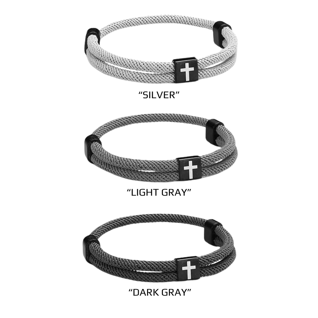 Braided Cross Bracelet (Adjustable)
