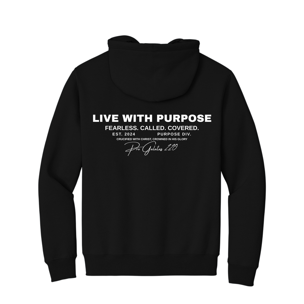 "Live With Purpose" Hoodie – Black