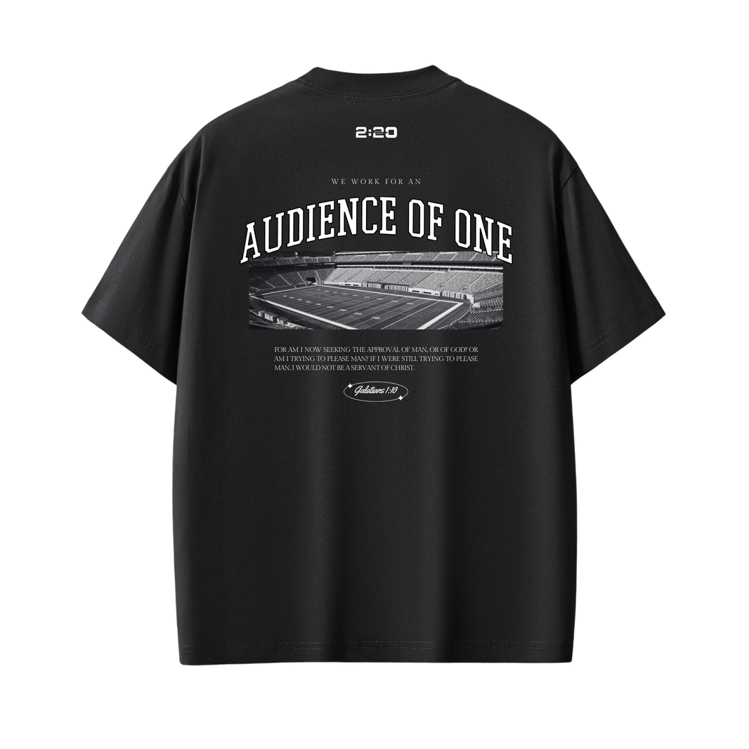 "Audience of One" Oversized Tee – Black