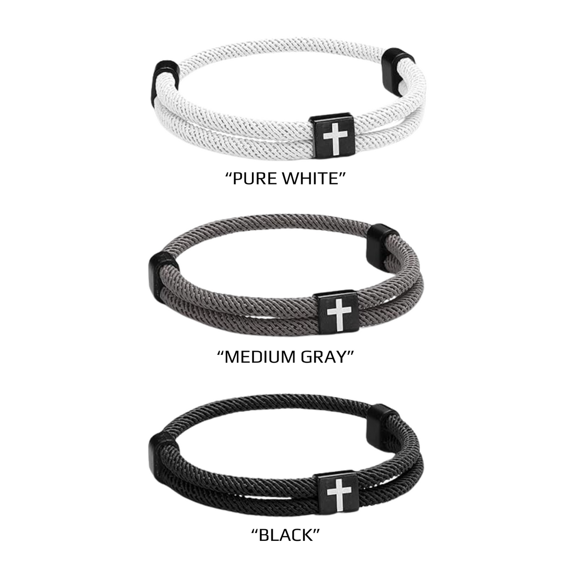 Braided Cross Bracelet (Adjustable)